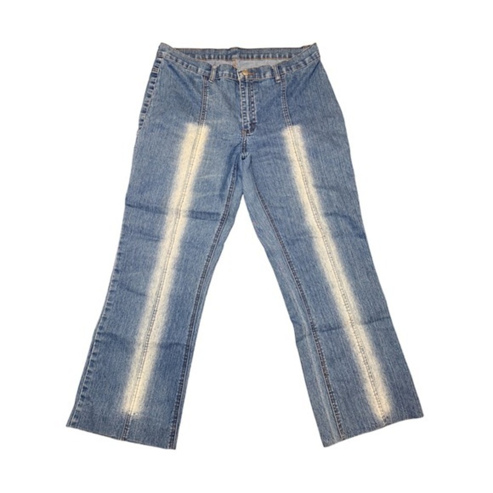 Light Wash Flare Jeans Y2K Low Rise Short Inseam Size 33